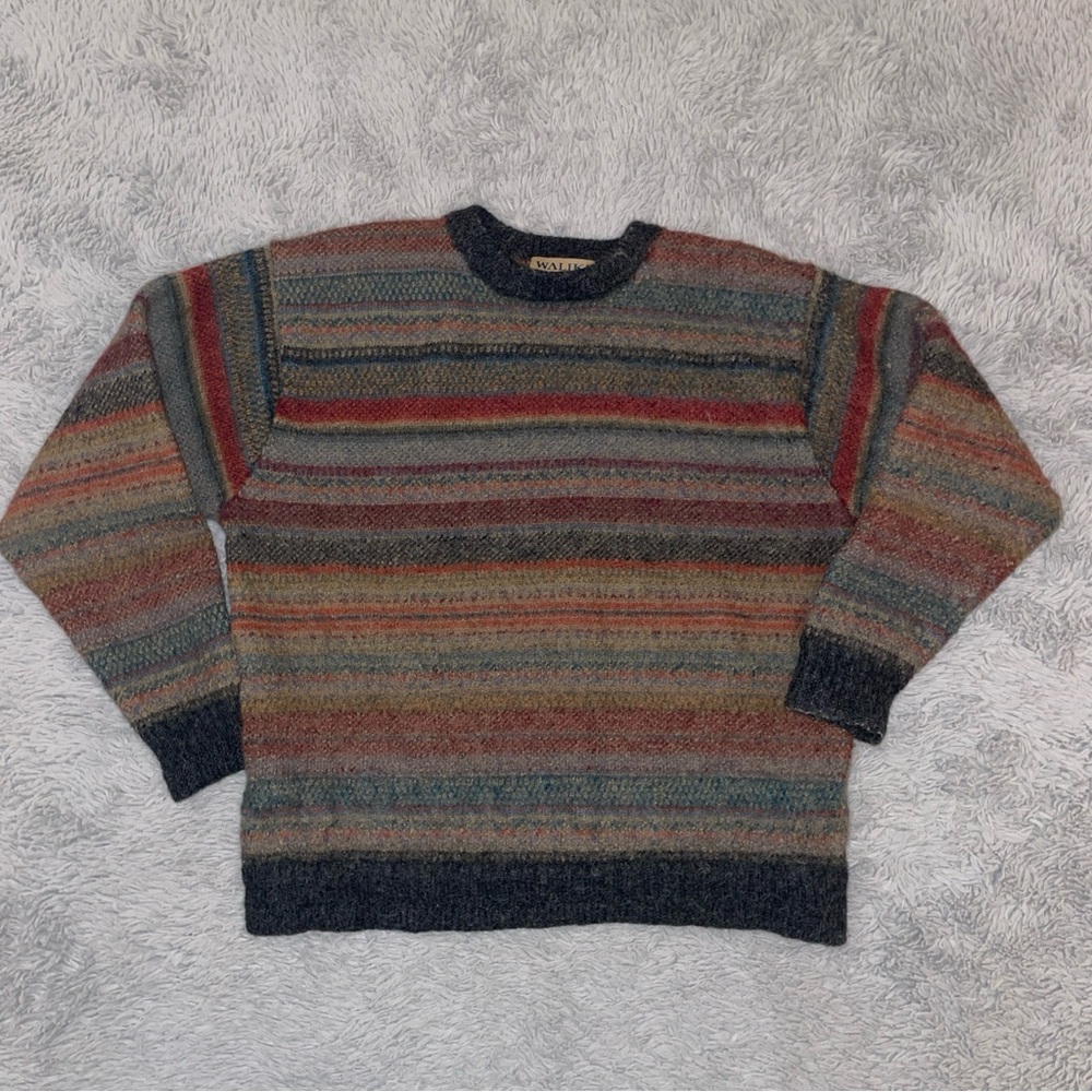 Waliki Sweater Mens S Colorful Aztec Southwest Soft Alpaca Hair Wool Pullover